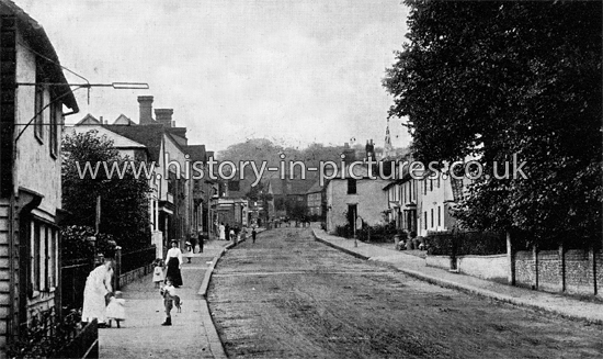 High Street from the Bridge, Ongar, Essex. c.1905
